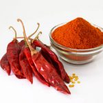 Dried red chilli and powder